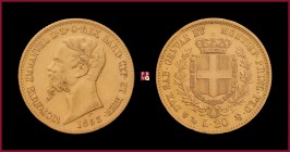 Kingdom of Sardinia, Vittorio Emanuele II (1849-1861), 20 Lire, 1853, Genoa, MIR Savoia 1055i
Very Fine (BB).