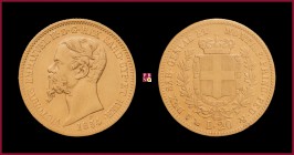 Kingdom of Sardinia, Vittorio Emanuele II (1849-1861), 20 Lire, 1854, Genoa, MIR Savoia 1055j
Very Fine (BB).