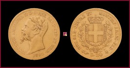 Kingdom of Sardinia, Vittorio Emanuele II (1849-1861), 20 Lire, 1860, Turin, MIR Savoia 1055x
Almost Very Fine (qBB).