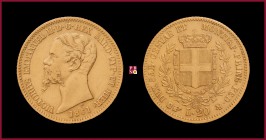 Kingdom of Sardinia, Vittorio Emanuele II (1849-1861), 20 Lire, 1861, Turin, MIR Savoia 1055y
Very Fine (BB).