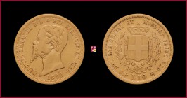 Kingdom of Sardinia, Vittorio Emanuele II (1849-1878), 10 Lire, 1860, Turin, MIR Savoia 1056j RR
Good Fine (MB+)