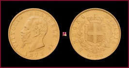 Kingdom, Vittorio Emanuele II (1861-1878), 20 Lire, 1871, Rome, MIR Savoia 1078m RR
Almost Extremely Fine (qSpl)