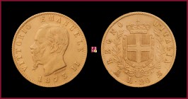 Kingdom, Vittorio Emanuele II (1861-1878), 20 Lire, 1873, Milan, MIR Savoia 1078o
Very Fine (BB).