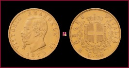 Kingdom, Vittorio Emanuele II (1861-1878), 20 Lire, 1875, Rome, MIR Savoia 1078s
Good Very Fine (BB+).