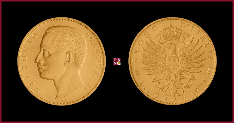 Kingdom, Vittorio Emanuele III (1900-1943), 100 Lire, 1903, Rome, MIR 1114a
Ins...