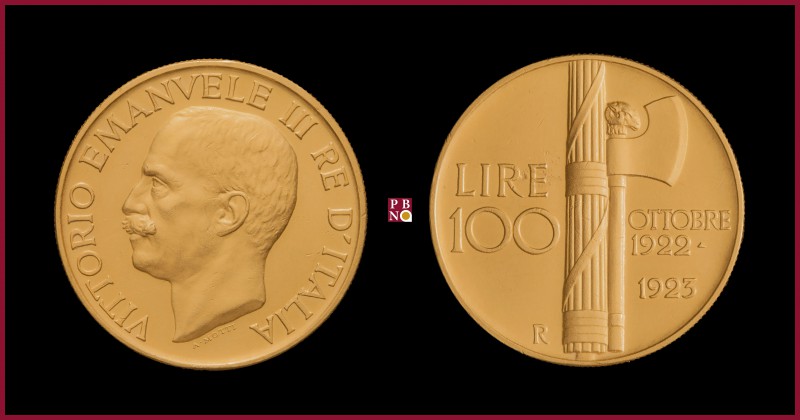 Kingdom, Vittorio Emanuele III (1900-1943), 100 Lire, 1923, Rome, MIR 1116a
Rev...
