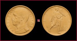 Kingdom, Vittorio Emanuele III (1900-1943), 50 Lire, 1932 A. X, Rome, MIR 1123c
Extremely Fine (Spl)