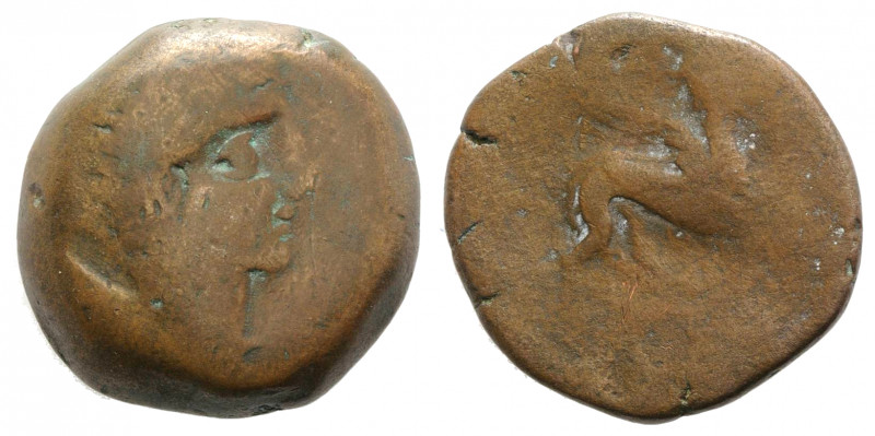 Spain, Castulo, late 3rd century BC. Æ (29mm, 23.67g, 12h). Diademed male head r...