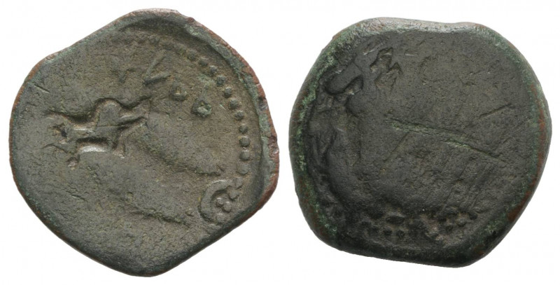 Spain, Gadir (Gades), 2nd century BC. Æ Unit (27.5mm, 9.48g, 3h). Head of Herakl...