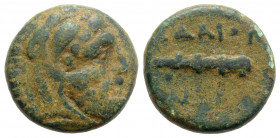Kings of Thrace, Adaios (c. 253-243 BC). Æ (17mm, 5.30g, 12h). Head of Herakles r., wearing lion skin. R/ Club; uncertain controls below. Cf. SNG Cope...