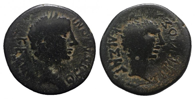 Tiberius and Divus Augustus (14-37). Macedon, Thessalonica. Æ (23mm, 9.14g, 12h)...