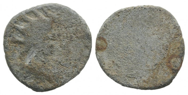 Roman PB Tessera, c. 1st century BC - 1st century AD (16mm, 2.61g). Radiate and ...