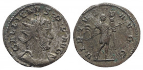 Gallienus (253-268). Antoninianus (21.5mm., 3.56g, 6h). Colonia Agrippinensis, 258-60. Radiate, draped and cuirassed bust r. R/ Gallienus standing r. ...