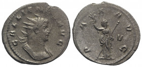 Gallienus (253-268). Antoninianus (23mm, 4.39g, 11h). Rome. Radiate and cuirassed bust r. R/ Pax standing l., holding olive branch and transverse scep...