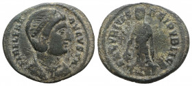 Helena (Augusta, 324-328/30). Æ Follis (19mm, 2.79g, 12h). Nicomedia, 328-9. Diademed and draped bust r. R/ Securitas standing l., holding olive branc...