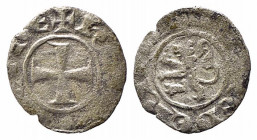 CIPRO. Oriente Latino - Le crociate. Enrico II (1310-1324). Denaro Mi (0,62 g). Raro. Schlumberger 193. qBB
