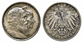 GERMANIA. Baden. 2 Marchi 1906 Ag (11,15 g). SPL