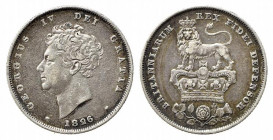 GRAN BRETAGNA. Giorgio IV (1820-1830). Shilling 1826. KM#694. BB+