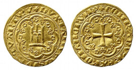 GENOVA. Simon Boccanegra Doge IV (1356-1363). Genovino d'oro. Au (3.56 g). D/DVX IANVENSIVM qVARTV; Castello in otto archi con fregi. R/CONRADV REX RO...