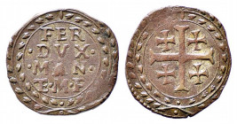 MANTOVA. Ferdinando Gonzaga (1612-1626). Grosso Mi (1,93 g). D/legenda in ghirlanda - R/croce di Gerusalemme. Bignotti 62. qSPL