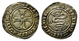 MILANO. Gian Galeazzo Visconti (1385-1402). Sesino Ag (1,03 g). D/Croce perlata - R/Biscia tra iniziali G 3. MIR 127/2; Crippa 11. BB