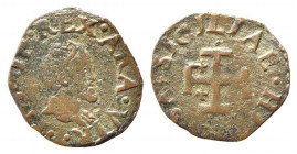 NAPOLI. Filippo II (1554-1598). Cavallo Cu (0,97 g). Magliocca 179/2 - R2. qBB
