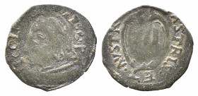 PIOMBINO. Niccolò Ludovisi (1634-1665). Quattrino Cu (0,56 g). Busto a sinistra - R/stemma Ludovisi. MIR 370. qBB
