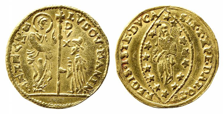 VENEZIA. Ludovico Manin (1789-1797). Zecchino Au (3.48 g). D/San Marco benedice ...