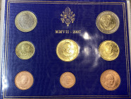 Vaticano. Monetazione in Euro. Benedetto XVI. Divisionale 2007. FDC