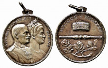 Savoia. Vittorio Emanuele III. Medaglia 1925 Giubileo reale Ag (13,05 g - 31 mm) Opus Motti. Casolari III - 76. BB-SPL
