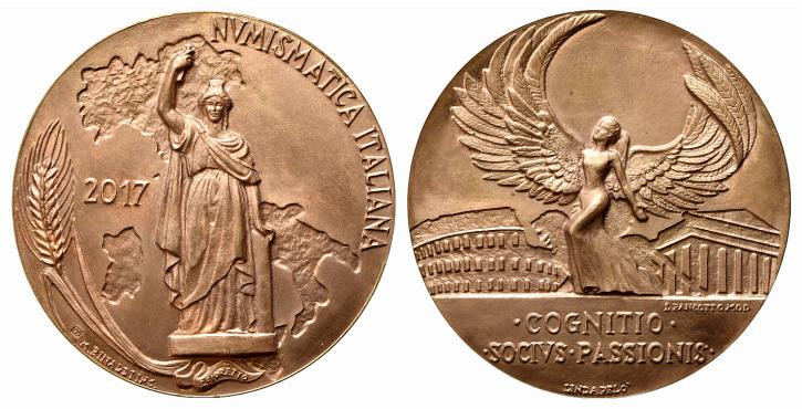 NUMISMATICA ITALIANA. Medaglia ufficiale del gruppo facebook 2017. AE (74,3 g - ...