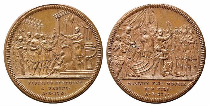 SVIZZERA. Medaglia "Histoire de la République Romaine" (1740-1750). AE (12.97 g ...