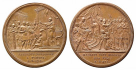 SVIZZERA. Medaglia "Histoire de la République Romaine" (1740-1750). AE (12.97 g - 31.7 mm) PAPIRIUS PARDONNE A FABIUS A.R. 430. R/MANLIUS FAIT MOURIR ...