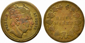 GERMANIA. Gettone da gioco. Spielmark Wilhjelm Augusta. AE