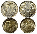 GRECIA. Lotto di 2 monete in argento. (30 dracme 1963 e 1964). FDC