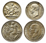 GRECIA. Lotto di 2 monete in argento. (Dracma 1910 e 20 dracme 1960). SPL-FDC