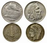 GRECIA. Lotto di 2 monete in argento. 10 e 20 dracme 1930. SPL-FDC