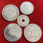 ESTERE. Lotto di 5 monete di area Africana (Congo, Camerun). BB-SPL