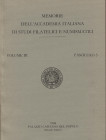 A.A.V.V. - Memorie dell'Acc. Ital. Studi Fil. E numismatici. Reggio Emilia, 1988. Indice Bascapè G. -Collezioni e collezionisti. - Riva R. Publius Ven...
