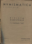 A.A.V.V., Santamaria P. & P. Numismatica. Anno I N° 2, Settembre-Ottobre. Roma, 1935. Pp. 25-48, ill. nel testo. Indice: - URLICH-BANSA O. Note sulle ...