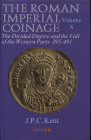 KENT J.P.C. - The roman Imperial Coinage. Vol. X. The divided Empire and the Fall of the Western parts 395 - 491. London, 1994. pp. clxxxii, 509, tavv...