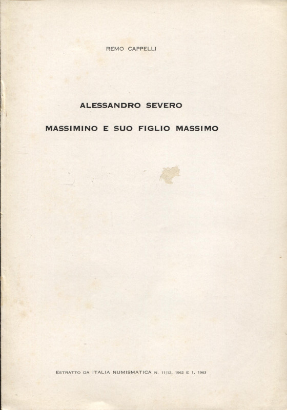 CAPPELLI R. - Alessandro Severo - Massimino e suo figlio Massimo. Mantova, 1963....