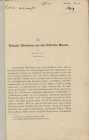 WILLERS H. - Romische silberbarren aus Britischen Museum. III. Wien, 1899. pp. 47 - 66, tavv. 1. ril cart. Buono sato, raro.