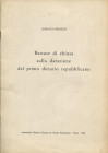 BRUNETTI L. - Battute di chiusa sulla datazione del primo denario repubblicano. Trieste, 1966. Pp. 11. Ril. ed. buono stato.