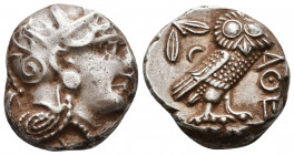 ATTICA, Athens. Circa 449-420 AD. AR Tetradrachm
Reference:
Condition: Very Fine

Weight: 17.2 gr
Diameter: 21mm