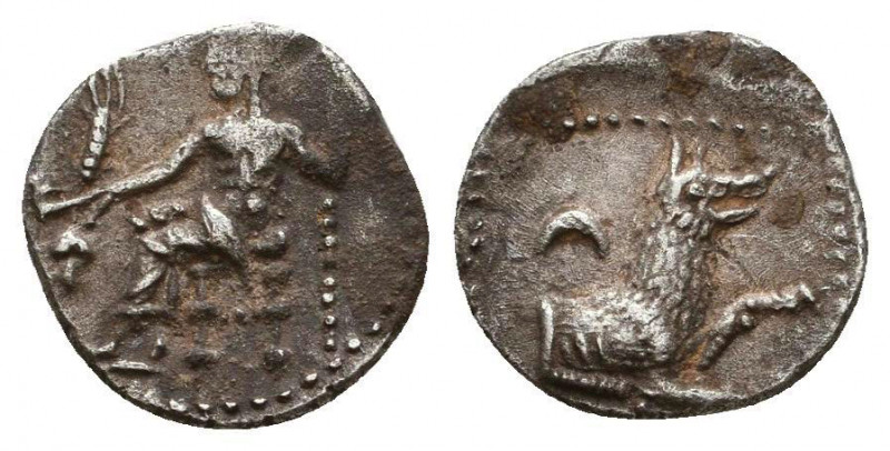 Greek Obol, Ca. 350-300 BC. AR.
Reference:
Condition: Very Fine

Weight: 0.6...