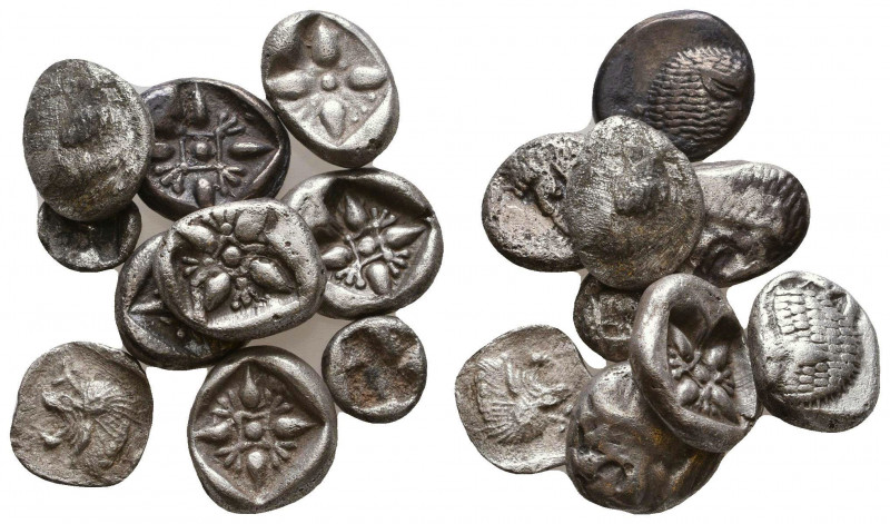 Lot of 10 Greek Obols, Ca. 350-300 BC. AR.
Reference:
Condition: Very Fine

...