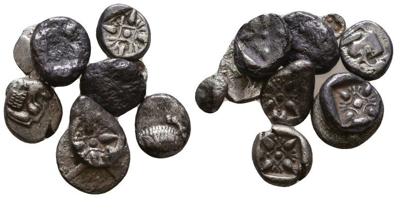 Lot of 10 Greek Obols, Ca. 350-300 BC. AR.
Reference:
Condition: Very Fine

...