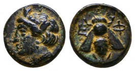 IONIA. Ephesus. AE, ca. 305-288 B.C.
Reference:
Condition: Very Fine

Weight: 1.3 gr
Diameter: 11 mm