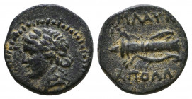 Lydia. Blaundos circa 200-100 BC.
Reference:
Condition: Very Fine

Weight: 2.6 gr
Diameter: 14 mm